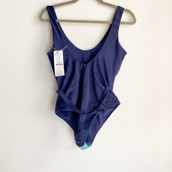 NWT Dorina Germany Santana  Swimsuit Classic Navy Blue Belted XL - Picture 4 of 4